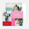 Joy, Peace & Love Blocks: Holiday Photo Cards - Red