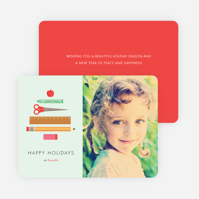Teachers’ Happy Holiday Cards - Green