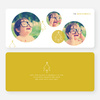 Fluttering Snowflake Holiday Photo Cards - Yellow
