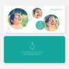Fluttering Snowflake Holiday Photo Cards - Blue