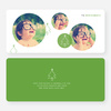 Fluttering Snowflake Holiday Photo Cards - Green