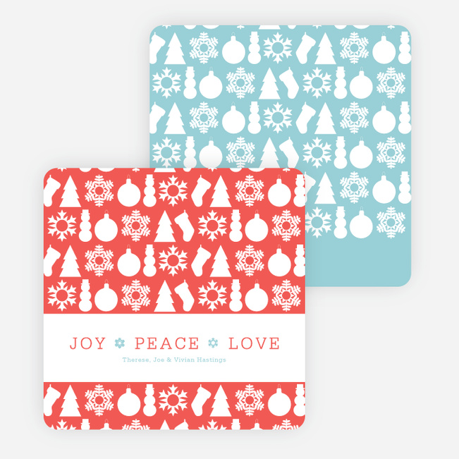 Holiday Icons for Joy, Peace & Love - Blue