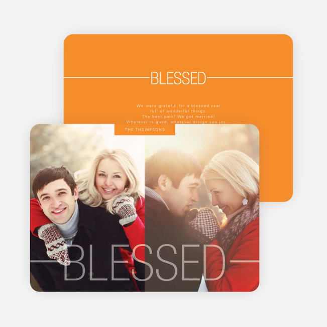 Blessed Christmas Cards - Orange
