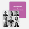 Brady Bunch Squares Holiday Cards for Small Business - Purple