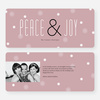 Floral Peace & Joy Holiday Greeting Cards - Red