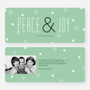 Floral Peace & Joy Holiday Greeting Cards - Green