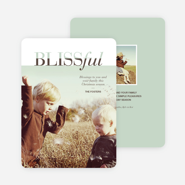Blissful Holiday Cards - Blue