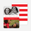 Christmas Photo Sandwich Holiday Photo Cards - Tomato Red