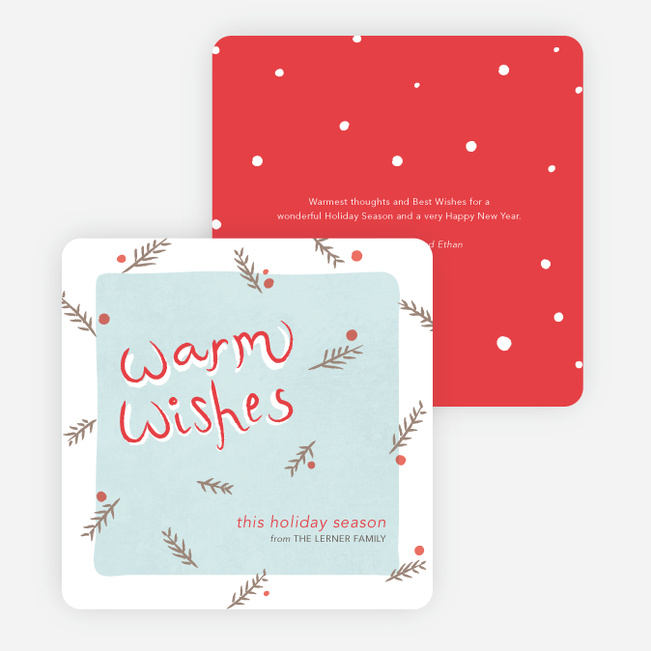 Holiday Cards for Sending Warm Wishes - Red
