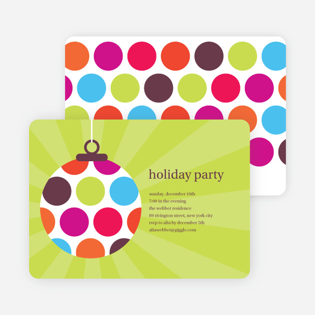Holiday Ornament Party Invitations - Multi