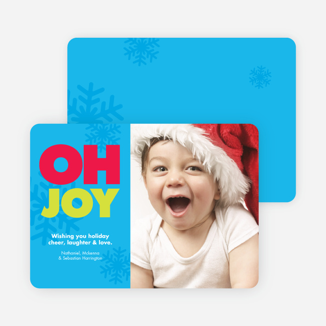 Oh Joy giggle Holiday Photo Card - Bright Aqua
