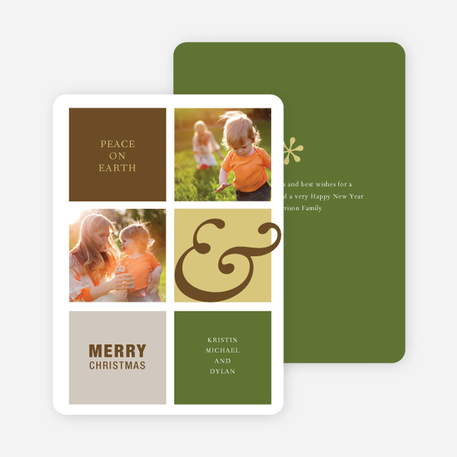 Peace on Earth Holiday Photo Cards - Cocoa