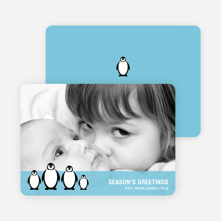 Penguin Family - Periwinkle Blue
