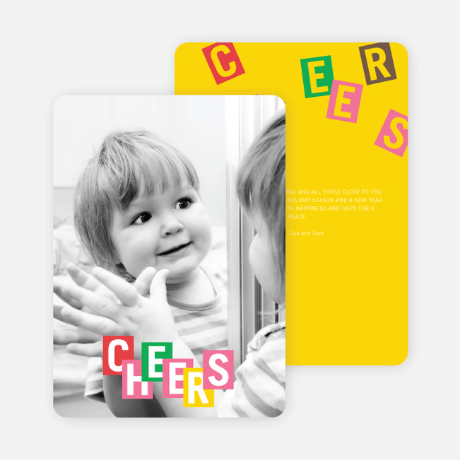 Cheers: Kids and Scrabble Holiday Cards - Multi
