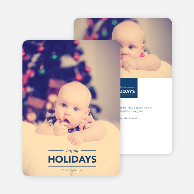 Happy Holiday Banner - Blue