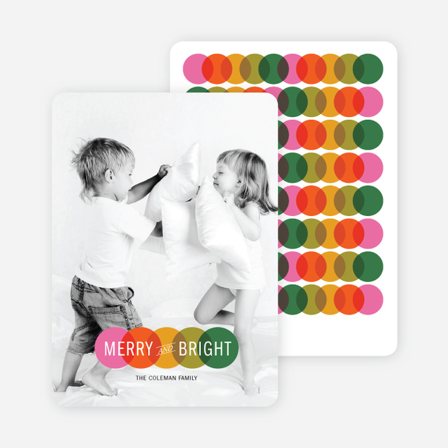 Intertwined Circles: Merry & Bright Holiday Cards - Multi