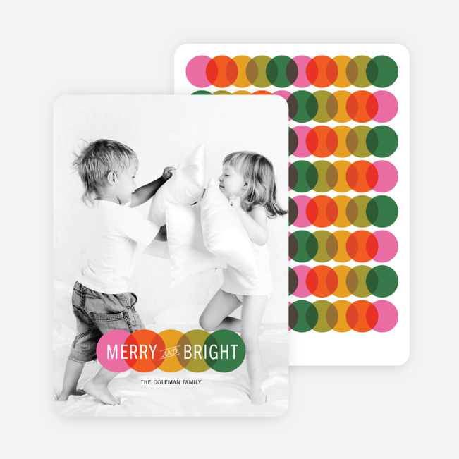 Intertwined Circles: Merry & Bright Holiday Cards - Multi