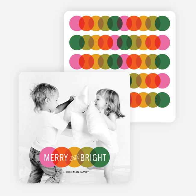 Intertwined Circles: Merry & Bright Holiday Cards - Multi