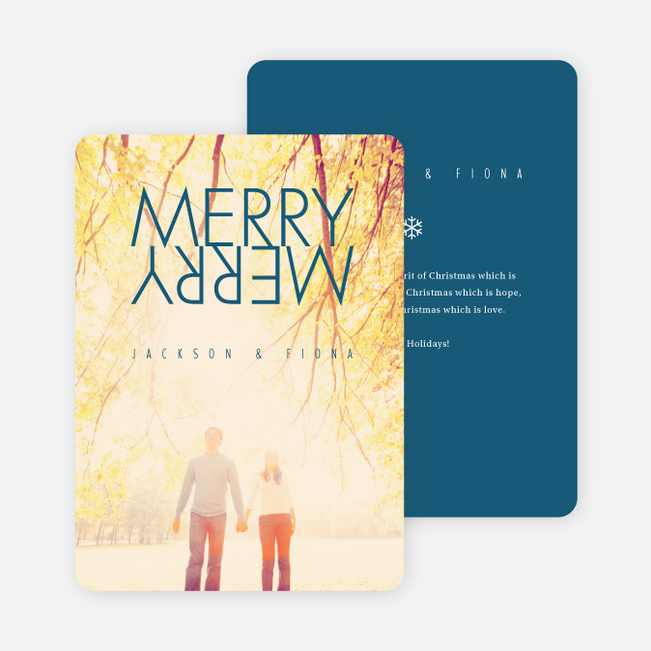 Merry Merry Holiday Cards - Blue