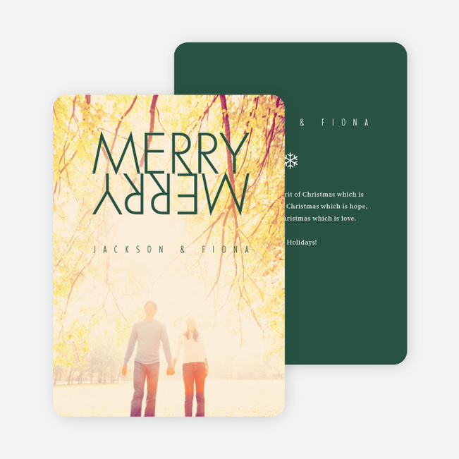 Merry Merry Holiday Cards - Green