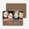 Poinsettia Holiday Cards - Brown