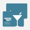 Snowman Martini Holiday Party Invitations - Blueberry