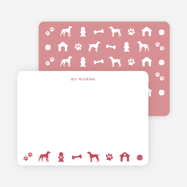 Adorable Dog Stationery - Red