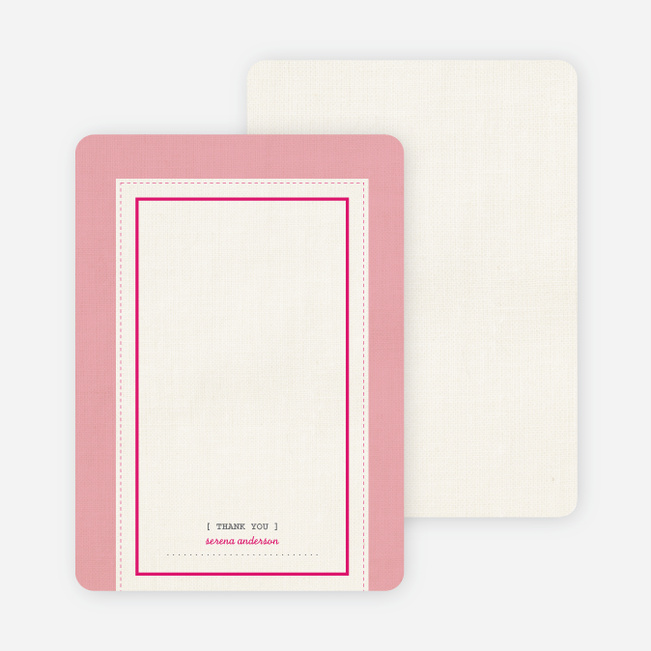 Baby Ticket Matching Thank You Cards - Bubble Gum