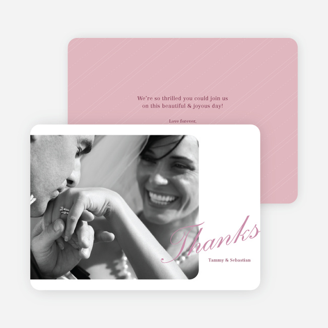 Classic Photo Thank You Cards - Pink