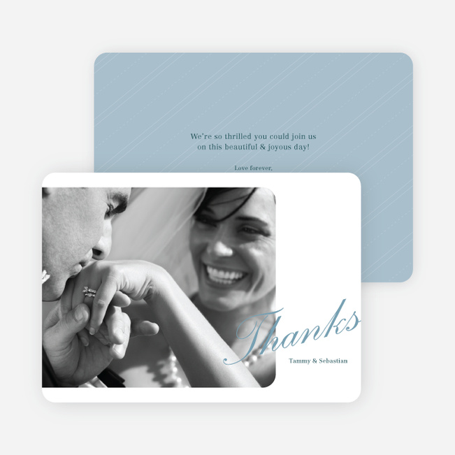Classic Photo Thank You Cards - Blue