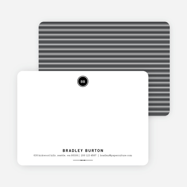 Modern Stationery: Simply Put on 100% Recycled Paper - Black