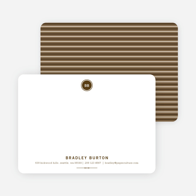 Modern Stationery: Simply Put on 100% Recycled Paper - Espresso