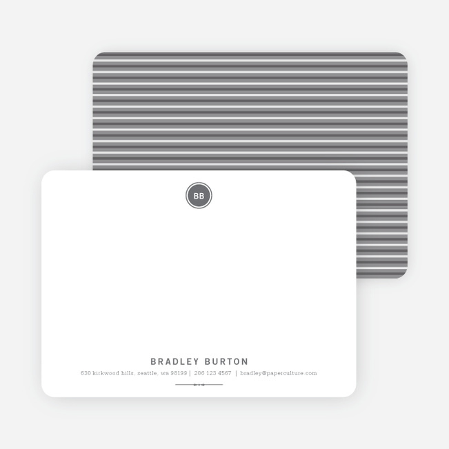Modern Stationery: Simply Put on 100% Recycled Paper - Charcoal