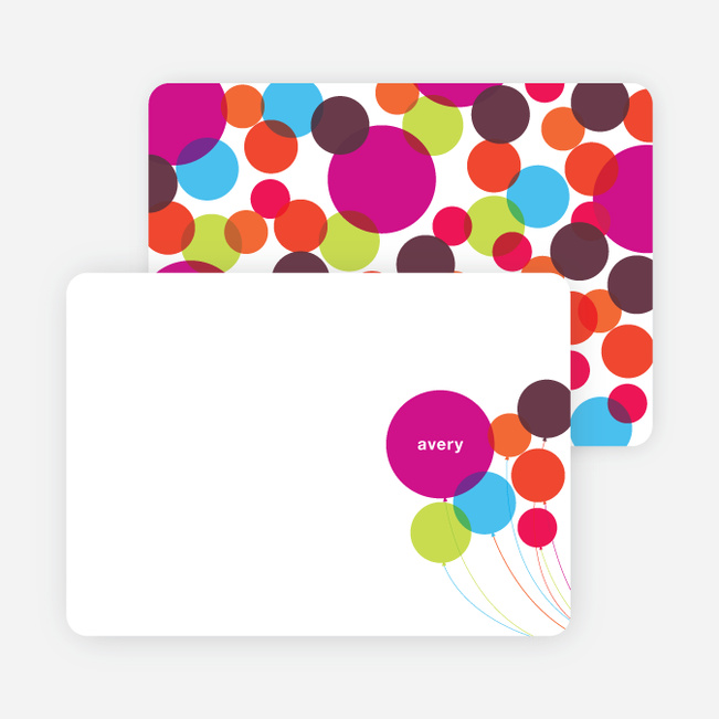 Note Cards: ‘Balloons’ cards. - Multi