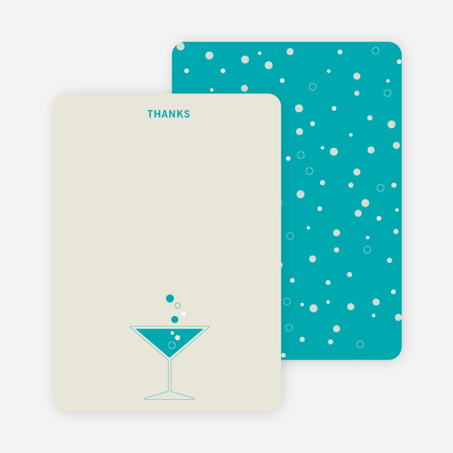 Note Cards: ‘Cosmos Are Up’ cards. - Turquoise