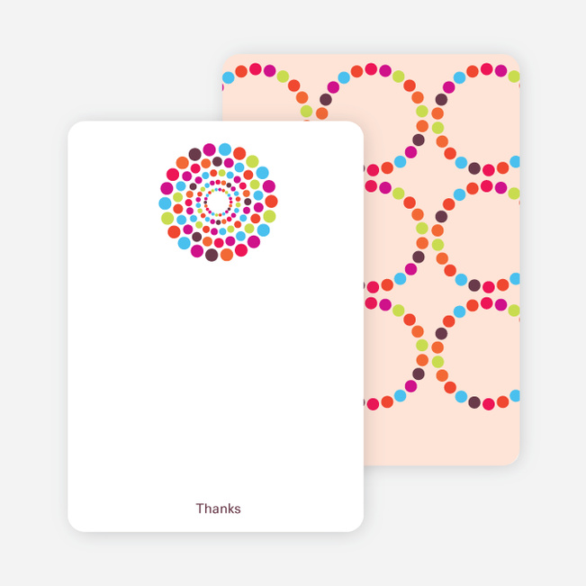 Note Cards: ‘Dots Baby Shower Invitations’ cards. - Multi