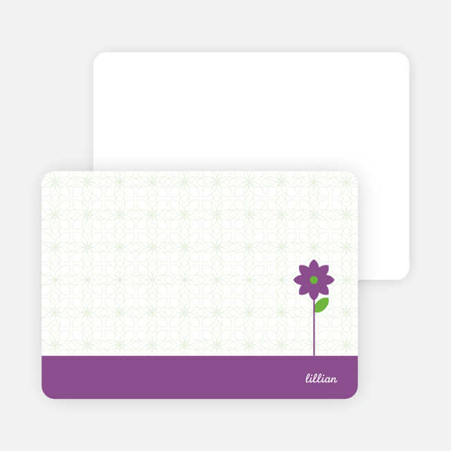 Note Cards: ‘Modern Classic Flowers’ cards. - Grape Gum
