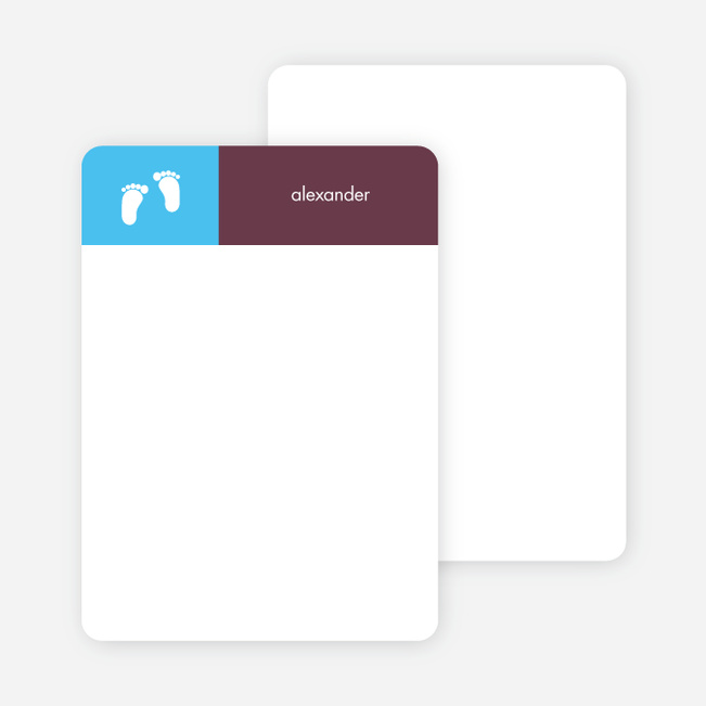 Notecards for the ‘Baby Feet Birth Announcements’ cards. - Raisin