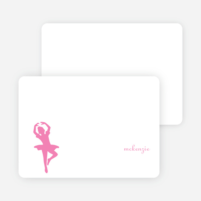 Personal Stationery for Ballerina Modern Birthday Party Invitation - Hot Pink