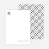Square Block Initials Stationery - Silver Smoke