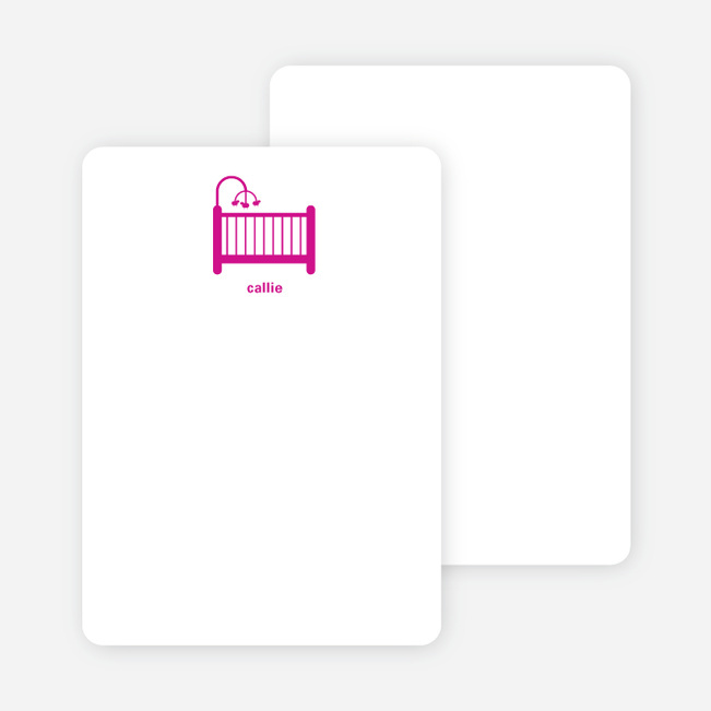 Stationery: ‘Shhh! Baby’s Sleepin’ cards. - Magenta