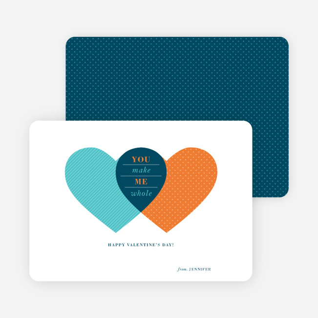 Heart Venn Diagram for Valentine’s Day - Blue