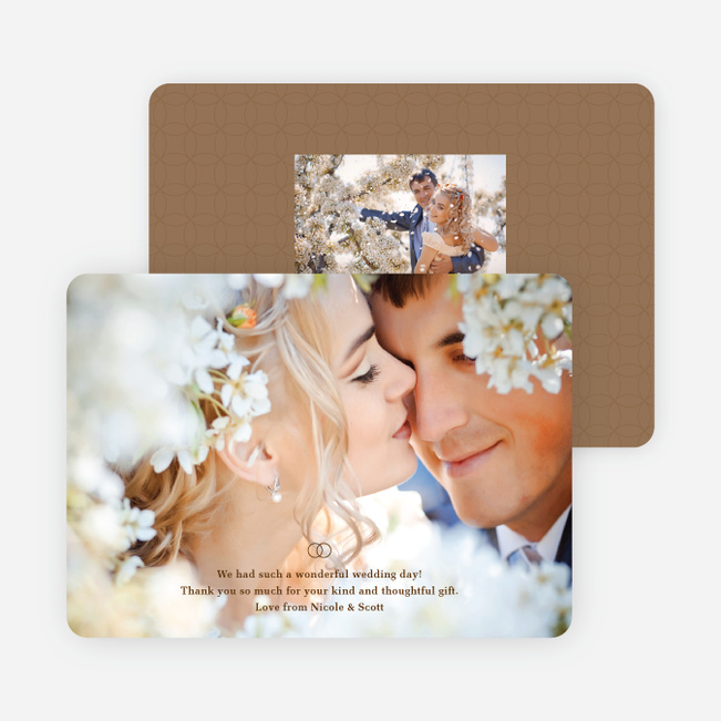 Intertwined: Photo Thank You Cards for Weddings and Other Occasions - Chocolate