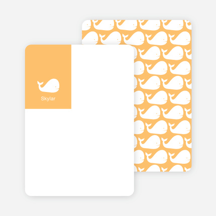 Moby Dick Whale Stationery - Apricot