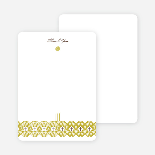 Notecards for the ‘Elegant Candle Baptism Invitation’ cards. - Greenish Yellow