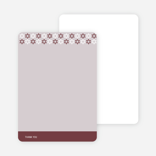 Stationery: ‘Star of David Pattern’ cards. - Sangria