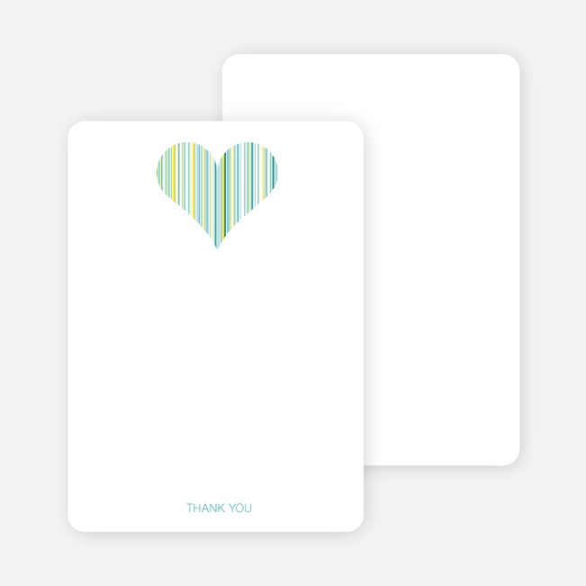 Stationery: ‘True Love Bridal Shower’ cards. - Aqua