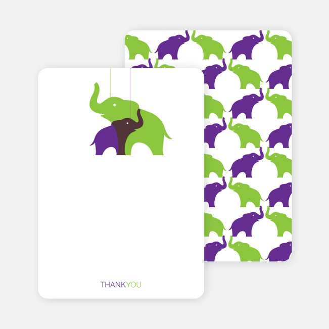 thank you card for momma and baby elephant baby shower invitation elephant thank you cards