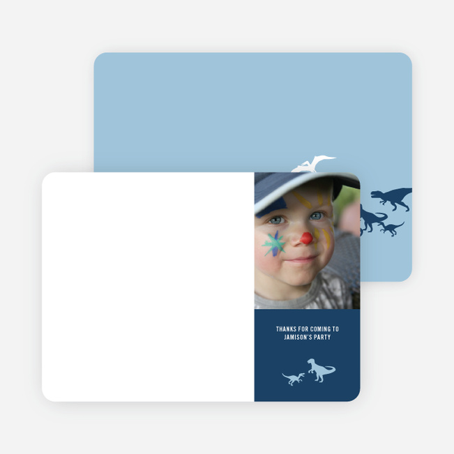 Ultimate Dinosaur Photo Stationery - Baby Blue