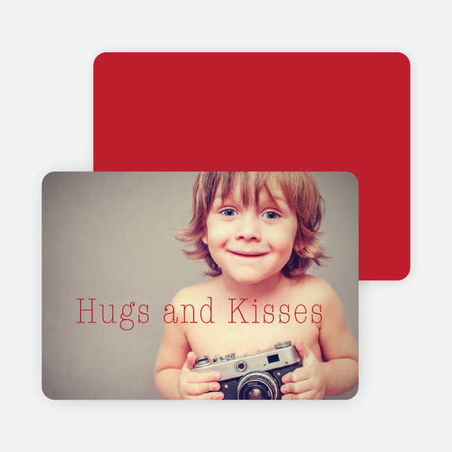 Hugs & Kisses Valentine’s Day Cards - Red